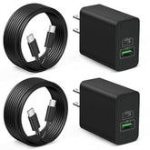 Iphone 17 Charger, 2-Pack 40W Fast Charging Dual Port Type C Power Adapter, Usb C Charger Block For Iphone 17/17 Pro/17 Pro Max/Air/16/15 Pro Max/Plus, Ipad, With Long 10Ft Usb-C Cable Cord