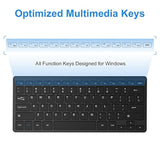 OMOTON Wireless Keyboard, 2.4G Ultra-Slim Computer Keyboard, Portable and Quie