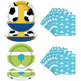 Cartoon Story Birthday Party Supplies - 40Pcs Story Theme Plates And Napkins Blue Sky White Clouds Cow Disposable Paper Plate For Girls Boys Birthday Decorations For 10 Guests