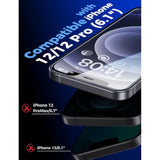 2 Pack for iPhone 12/iPhone 12 Pro 6.1 inch Tempered Glass Screen Protector