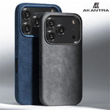 Italy Alcantara Case for iPhone 17 Series, Handmade Fully-Wrapped Synthetic Suede Cover, Compatible with Mag-Safe Wireless Charger, Gray, iPhone 17 Pro