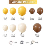 Lemon Yellow Brown Neutral Garland Arch Kit With Sand White Balloon 12