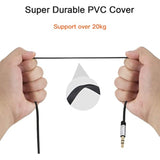 CableCreation Aux Cable, 6FT/1.8M Flat 3.5mm Auxiliary Audio Stereo Cord 90 Degree Right Angle Compatible with Car, Home Stereos, Headphones, iPod iPhone iPad, Smartphone, MP3 Player, Black