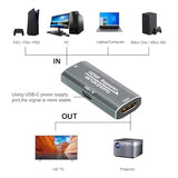 Hdmi Booster Repeater 4K@60Hz For 80Ft, Hdmi Extender Female To Female Amplifier Signal Booster Plug & Play, For Gaming/Home Theater/Video Meeting/Tv With Usb-C Power Supply Port(Grey)