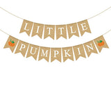 Jute Burlap Little Pumpkin Banner Fall Baby Shower Birthday Decoration