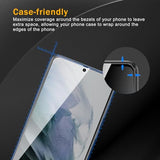 3 Pack Privacy Screen Protector for Galaxy S21 5G With 3 Pack Camera Lens Protector, Anti Spy Tempered Glass, 9H Hardness, Black Protector