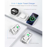 3-in-1 Foldable Magnetic Wireless Charging Station for iPhone, Watch & AirPods