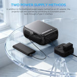 Projector With Wifi And Bluetooth, Mini Projector For Iphone Supports 1080P Synchronize Smartphone Screen By Wifi/Usb Cable For Home Entertainment Smartphone/Hdmi/Tv Stick(Wifi)