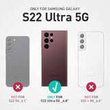 Transparent Phone Case for Samsung Galaxy S22 Ultra 6.8 Inch 5G Mobile Phone Bumper Case Protective Cover Purple