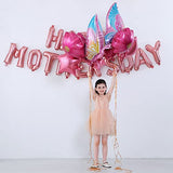 HAPPY MOTHER'S DAY Aluminum Foil Balloon Set 16 Inches Letter Balloon Decoration for Mother's Day Party (butterfly)