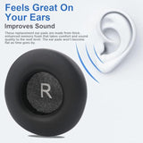 K550 Ear Pads Replacement Ear Cushions Compatible With Akg K550, K551, K553, K240 Headset Softer Protein Leather High-Density Noise Cancelling Memory Foam Earpads Earmuffs Ear Cups Cover - Black