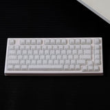 131 Keys White Translucent Keycaps Cherry Profile Shine Through Topographic Keycap Set Fit For 60% 65% 75% Mechanical Keyboard Cherry Mx Switches