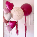 Red Heart Shaped Balloons Pack Of 12,18 Inch White Love Valentine Balloons Pink Heart Romantic Balloons For Valentines Day Propose Marriage Wedding Bridal Shower Engagement Party Decorations