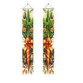 2Pcs Easter Banner Hanging Porch Welcome Sign Spring Carrot Flower Bunny Door Banners Porch Decoration Front Door Hanger Decorative For Home Indoor Outdoor Decor Wall Decor