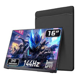 Portable 2K 144Hz Monitor, 16" 2560X1600 Qhd Gaming Hdr Freesync, Ultra Slim Travel Screen W/Kickstand & Speaker For Laptop Switch Xbox Ps5/4