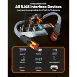 Cat 8 Ethernet Cable 50 Ft, Flat High Speed 50 Ft Ethernet Cable, 40Gbps, 2000