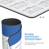 2026 Calendar Mouse Pad, Calendar With Holiday Mouse Pad For Desk, Stitched Edge Mousepad With Non-Slip Rubber Base, Gaming Mouse Mat For Computer Laptop Home Office