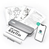 P1 Pro Ink-Free Thermal Printer, Portable Us Letter Size Bluetooth Printer With 1 Roll Paper, For Iphone Android Computer, Home Office Use