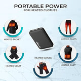 5000Mah Mini Power Bank Small Portable Charger For Heated Vest Jacket Battery Pack For Iphone Samsung Cell Phone With Dual Usb Output, Lightweight Rechargeable Power Pack 5V 2.1A For Travel
