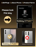 for Galaxy Z Fold 7 Privacy Screen Protector with Camera Lens Protector, Anti Spy Tempered Glass Film, 8 FT Shatterproof, 9H+ Durable