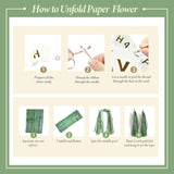 Sage Green Birthday Party Decorations With Banner, Tissue Tassels, Paper Pompoms, Balloons, Star Garland, Cake Topper