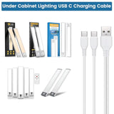 Under Cabinet Lighting Usb C Charging Cable, Charger For Mcgor Motion Sensor Light Indoor, With Power Adapter