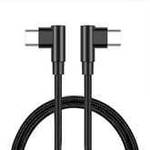 90 Degree Usb C To Usb C Cable 1M/3Ft,60W Pd Type C Fast Charging Data Cable,Dual Right Angle Nylon Braided Cable,For Usb C Devices Android Charging And Data Transmission