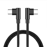 90 Degree Usb C To Usb C Cable 1M/3Ft,60W Pd Type C Fast Charging Data Cable,Dual Right Angle Nylon Braided Cable,For Usb C Devices Android Charging And Data Transmission