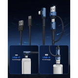 60W Usb C To Usb C Cable (2-Pack 6.6Ft), Right Angle Fast Charging Usb A To Usb C Charger Cable Compatible With Iphone15 Pro Max/Plus/Macbook Air/Samsung S25 Ultra/S22 Note 20