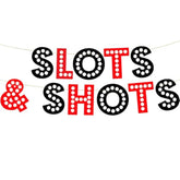 Casino Themed Glitter Banner – Las Vegas Birthday And Bachelorette Party Decorations – Poker Party Garland, Favors And Supplies