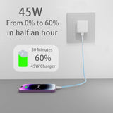 45W Super Fast Charger Usb C,45 Watt Type-C I Phone Charger Fast Charging Block,Usb Type C Plug Charger For Iphone 16 Pro Max 16Pro 16 15 14 13 12 11Pro Max Xs Xr, Ipad Pro,