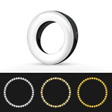 Selfie Ring Light Rechargeable Portable Clip-on Selfie Fill Light with 40 LED for Smart Phone Photography, Camera Video, Girl