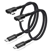 Short Usb C To Usb C Cable 1.5Ft, Right Angle 20Gbps Data Transfer 100W Fast C