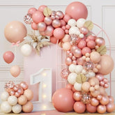 151Pcs Blush Pink Balloon Garland Kit, Dusty Pink Nude Rose Gold for Party Decor