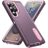 For Samsung Galaxy S25 Ultra Case With Built In Kickstand, Shockproof/Dropproof Military Grade Protective Cover For Galaxy S25 Ultra (Night Purple/Baby Pink)