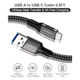 Usb A To Usb C Cable 6.6Ft, 10Gbps Data Transfer And 60W 3A Fast Charging Cable, Usb C 3.1/3.2 Cable For Android Auto Samsung S21/S20/S10/Note 20, Ipad Pro, Sony Xz, Lg Other Type-C Devices