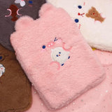 Plush Cute Pattern Laptop Sleeve Bag, Multiple Protection Lightweight Tablet Protective Case Tablet Cover Notebook Storage Bag(Pink)