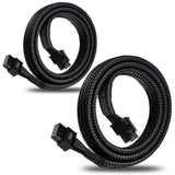 (2-Pack) 8 Pin Pcie Cable For Evga Power Supply, Pcie 8 Pin Male To 8 Pin (6+2) Male Pci Express Power Adapter Sleeved 25-Inch (63Cm)