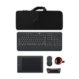 Portable Shockproof Waterproof Keyboard And Mouse Sleeve Protective Case For Logitech Mk540/Mk545 Advanced Wireless Keyboard & Mouse Combo; Black