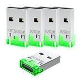 5-Packs Usb C Adapter, Usb-C Female To Usb A Male Converter Green Led Compatible With Iphone15/14, Galaxy S23, Laptop