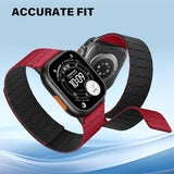 Double Sided Wearable Magnetic Band Compatible with Watch Band 49mm 46mm 45mm 44mm 42mm for Men Women, Soft Silicone Strap for iWatch Ultra SE