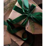 Dark Green Velvet Ribbon 1'' 25 Yards For Christmas Tree, Gift Wrapping, Flower Bouquet, Wreath Decorations, Bow Making