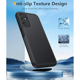For Samsung Galaxy A14 5G Case: Dual Layer Protective Heavy Duty Cell Phone Cover Shockproof Rugged With Non Slip Textured Back - Protection Bumper Tough - 2023, 6.6Inch (Matte Black)