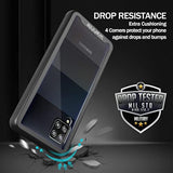 Compatible With Samsung Galaxy A42 5G Case, Built In Screen Protector Full Body Shockproof Slim Fit Bumper Protective Phone Cover For Samsung A42 5G Men Women-Black/Clear