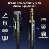 Cable Matters 6.35mm (1/4 Inch) Short TRS to XLR Cable - 3ft, Male to Female, XLR to 1/4 Cable