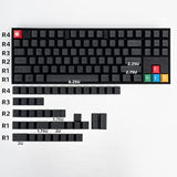 Pbt Gray Keycaps Set Cherry Profile Retro Dye-Sub Keycaps 130 Keys Custom Mini