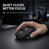 Bluetooth Mouse For Laptop, Upgraded Visible Battery, 2400 Dpi, Silent Ergonomic Computer Mouse Wireless, Mac, Pc Etc.