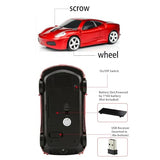 Wireless Mouse Sports Car Mouse Computer Optical Mice For Pc Laptop Mac (Light Blue)