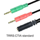 Headset And Microphone Splitter Cable For Pc Audio Jack Headphones Adapter Convertors 3.5Mm Female To Dual Male For Computer Simultaneously Y Splitter