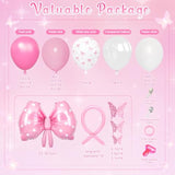 166pcs Pink Bow Balloon Arch Kit for Wedding, Baby Shower & Bachelorette Parties